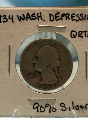1934 Washington Quarter - Silver Tone